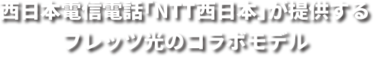 西日本電信電話｢NTT西日本｣が提供するフレッツ光のコラボモデル
